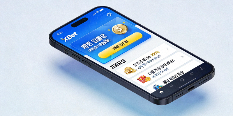 1xbet 모바일 앱의 빠른 입출금 및 프로모션 화면 - 다양한 보너스 혜택이 표시됨
